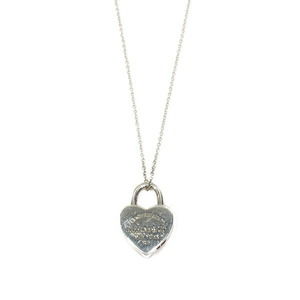 Tiffany Return to Tiffany Heart Lock Necklace Silver